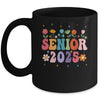 Retro Groovy Flower Senior 25 Class Of 2025 Graduation Mug | teecentury