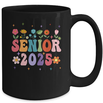 Retro Groovy Flower Senior 25 Class Of 2025 Graduation Mug | teecentury