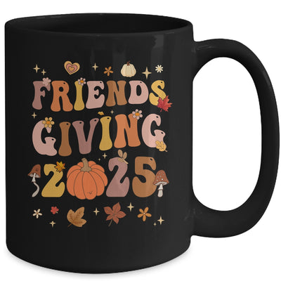 Retro Groovy Friends Giving 2025 Thanksgiving Friendsgiving Mug | teecentury