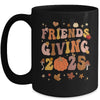Retro Groovy Friends Giving 2025 Thanksgiving Friendsgiving Mug | teecentury