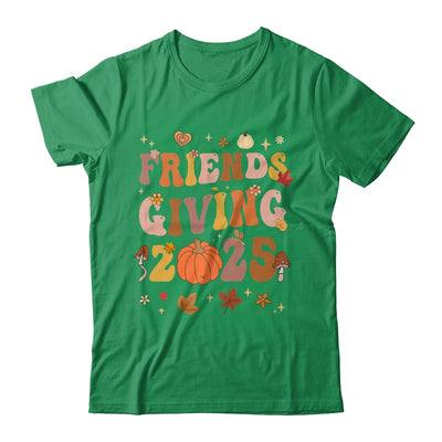 Retro Groovy Friends Giving 2025 Thanksgiving Friendsgiving Shirt & Sweatshirt | teecentury