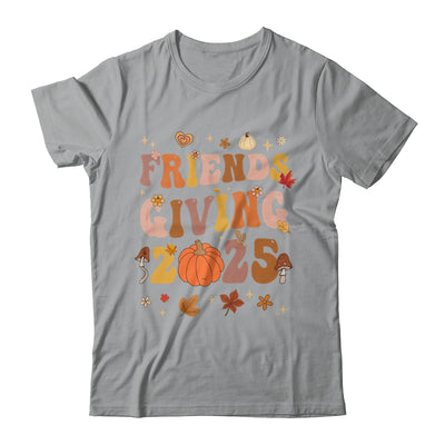 Retro Groovy Friends Giving 2025 Thanksgiving Friendsgiving Shirt & Sweatshirt | teecentury