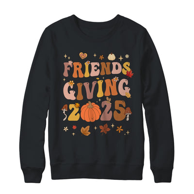 Retro Groovy Friends Giving 2025 Thanksgiving Friendsgiving Shirt & Sweatshirt | teecentury