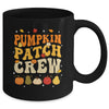 Retro Groovy Pumpkin Patch Crew Thanksgiving Fall Autumn Mug | teecentury