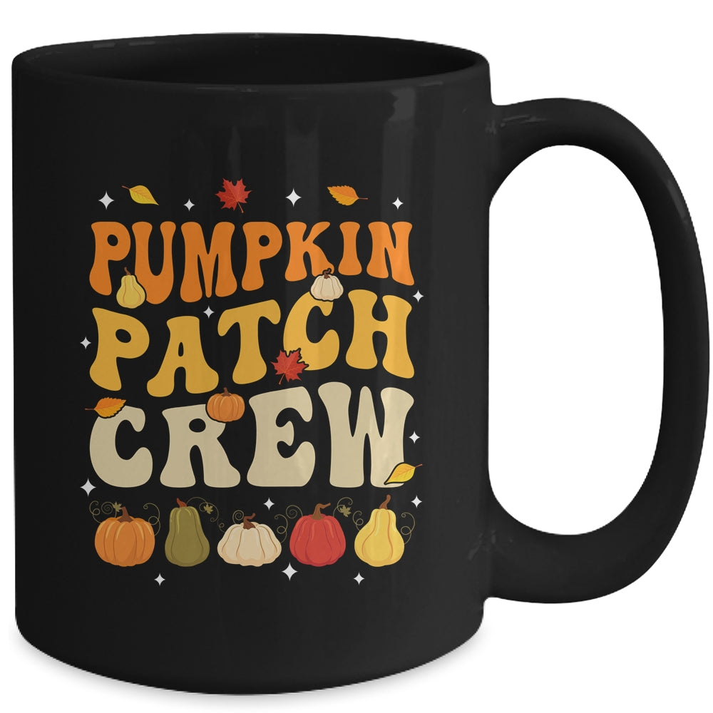 Retro Groovy Pumpkin Patch Crew Thanksgiving Fall Autumn Mug | teecentury