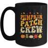 Retro Groovy Pumpkin Patch Crew Thanksgiving Fall Autumn Mug | teecentury