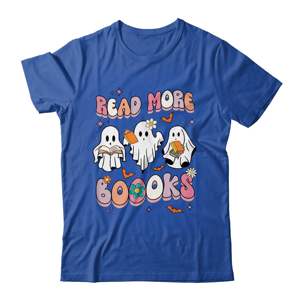 Retro Groovy Read More Books Ghost Boo Funny Halloween Shirt & Hoodie | teecentury