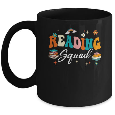 Retro Groovy Reading Squad Girls Boys Cute Reading Teacher Mug | teecentury
