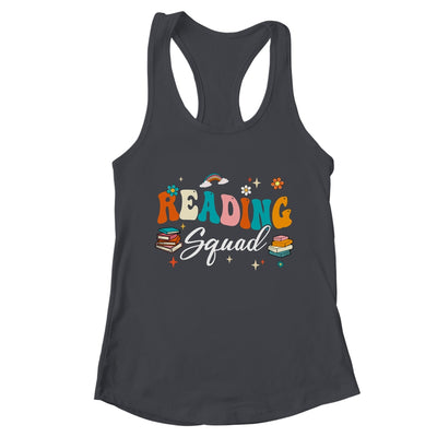 Retro Groovy Reading Squad Girls Boys Cute Reading Teacher Shirt & Tank Top | teecentury