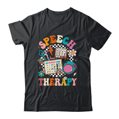Retro Groovy Speech Therapy Language Pathologist For Women Shirt & Tank Top | teecentury