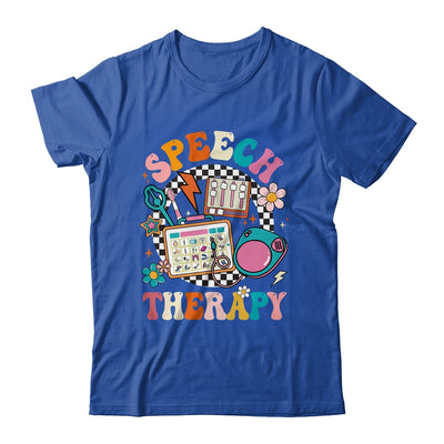 Retro Groovy Speech Therapy Language Pathologist For Women Shirt & Tank Top | teecentury