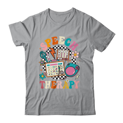 Retro Groovy Speech Therapy Language Pathologist For Women Shirt & Tank Top | teecentury