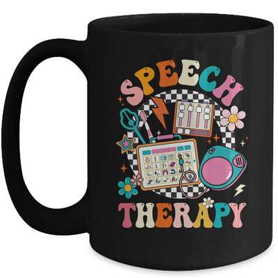 Retro Groovy Speech Therapy Language Pathologist For Women Mug | teecentury