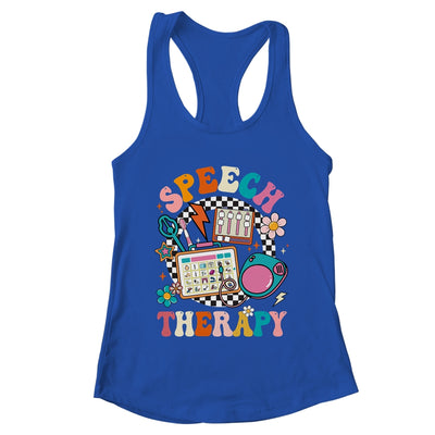 Retro Groovy Speech Therapy Language Pathologist For Women Shirt & Tank Top | teecentury