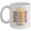 Retro Groovy Summer Vibes For Girl Women Beach Vacation Mug | teecentury