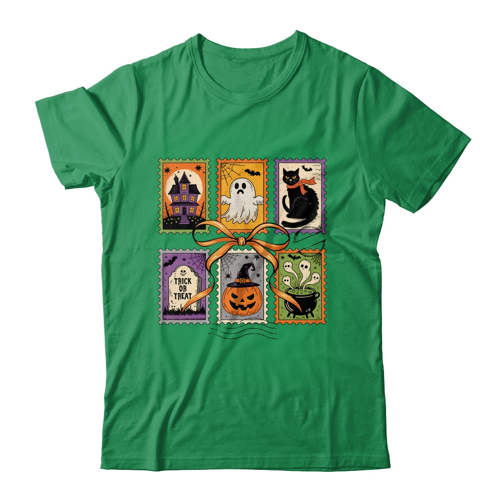 Retro Halloween Cat Ghost Girly Halloween Spooky Season Shirt & Sweatshirt | teecentury