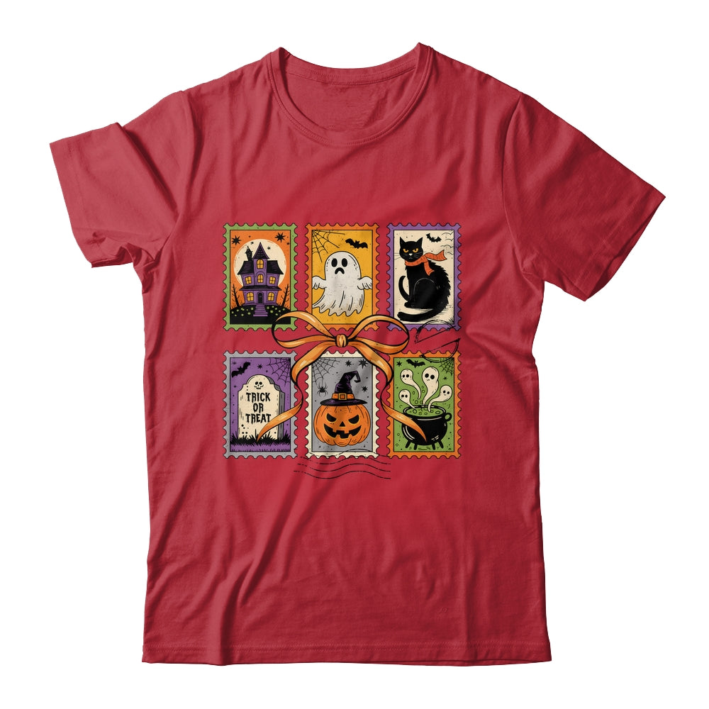 Retro Halloween Cat Ghost Girly Halloween Spooky Season Shirt & Sweatshirt | teecentury