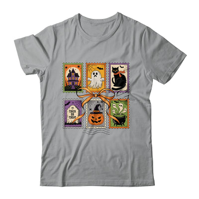 Retro Halloween Cat Ghost Girly Halloween Spooky Season Shirt & Sweatshirt | teecentury