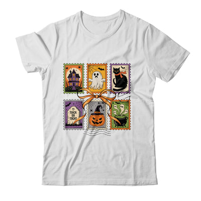 Retro Halloween Cat Ghost Girly Halloween Spooky Season Shirt & Sweatshirt | teecentury