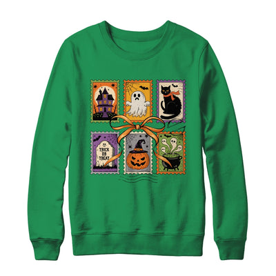 Retro Halloween Cat Ghost Girly Halloween Spooky Season Shirt & Sweatshirt | teecentury