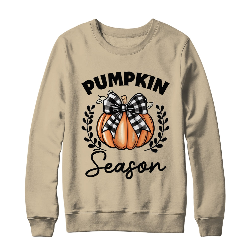 Retro Halloween Pumpkin Spice Coquette Pumpkin Season Women Girls Shirt & Sweatshirt | teecentury