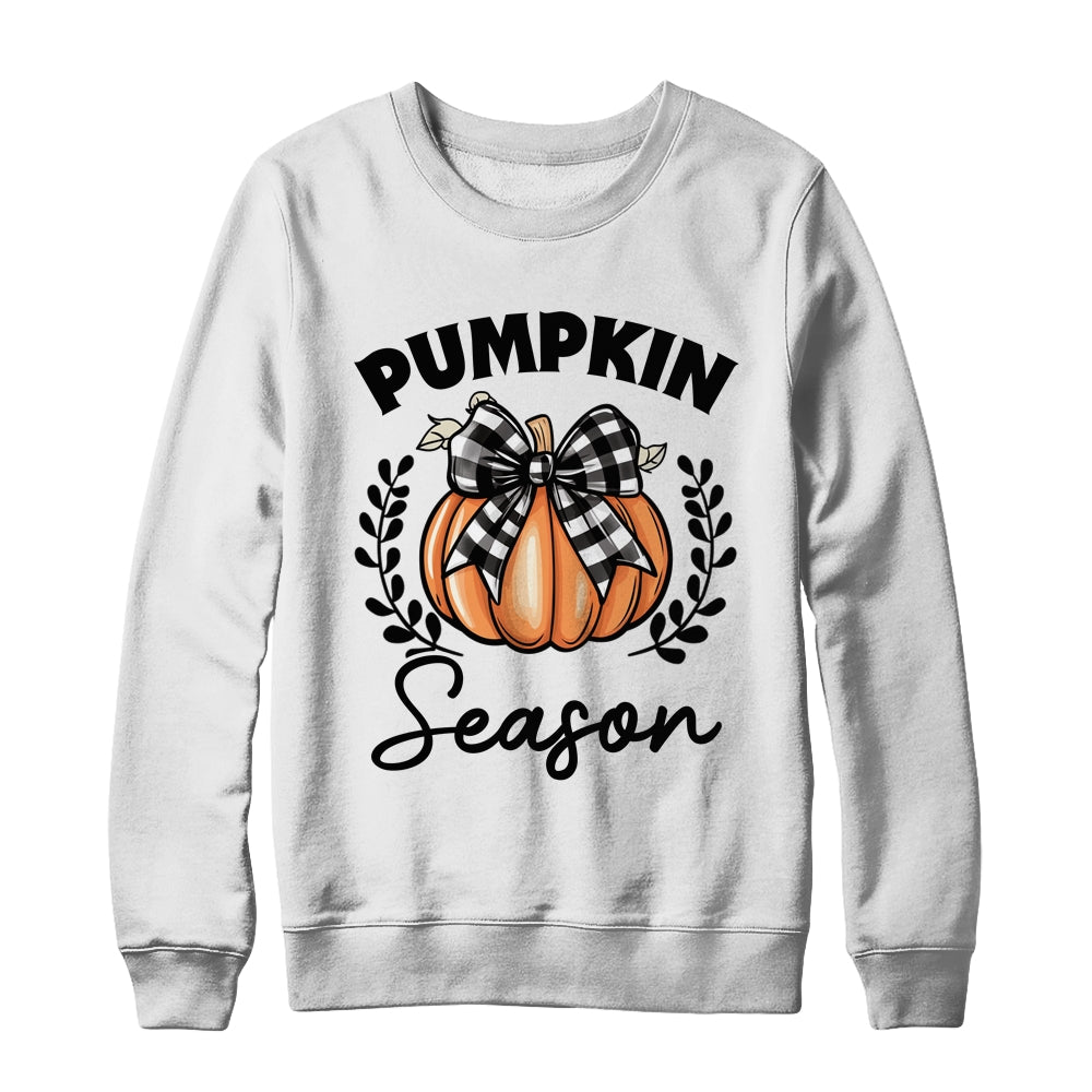 Retro Halloween Pumpkin Spice Coquette Pumpkin Season Women Girls Shirt & Sweatshirt | teecentury