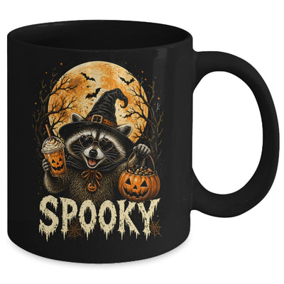 Retro Halloween Raccoon Witch Hat Funny Spooky Season Humor Mug | teecentury