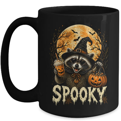 Retro Halloween Raccoon Witch Hat Funny Spooky Season Humor Mug | teecentury