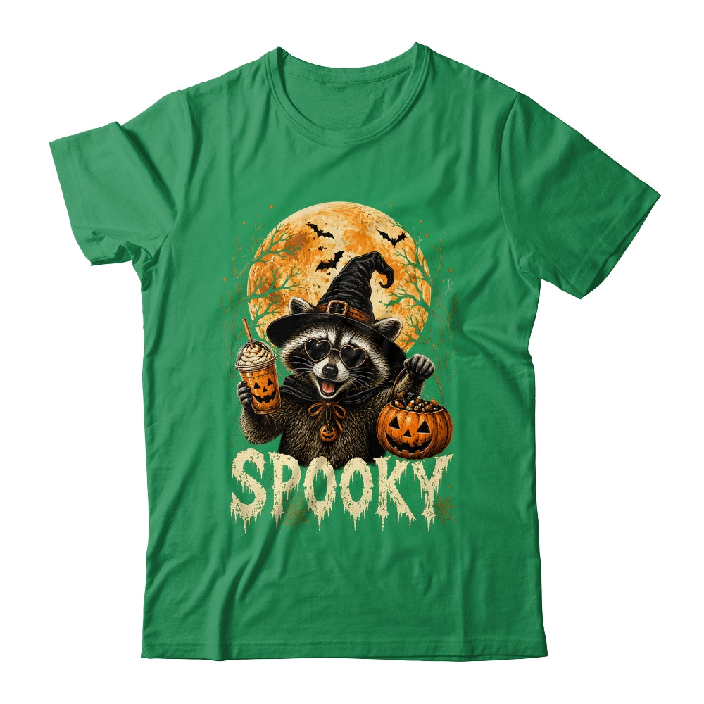 Retro Halloween Raccoon Witch Hat Funny Spooky Season Humor Shirt & Sweatshirt | teecentury