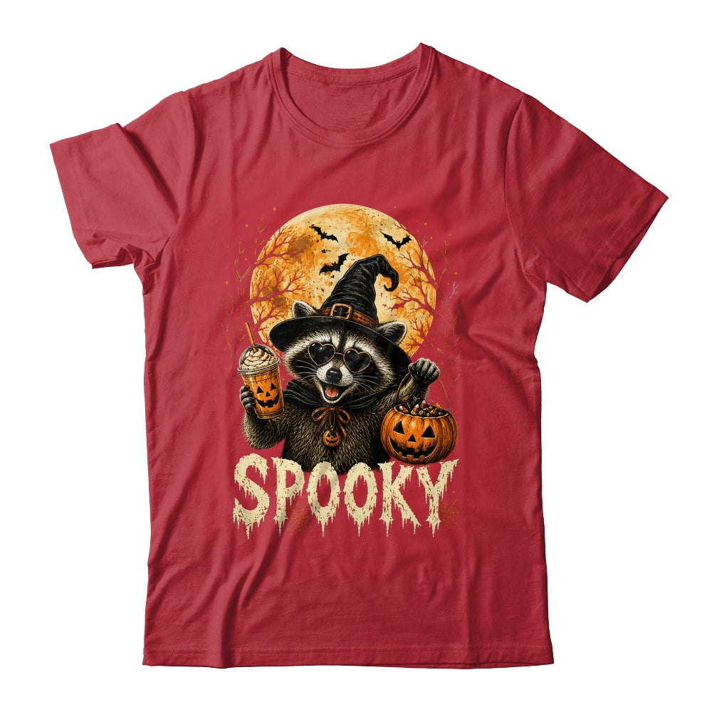 Retro Halloween Raccoon Witch Hat Funny Spooky Season Humor Shirt & Sweatshirt | teecentury