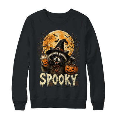Retro Halloween Raccoon Witch Hat Funny Spooky Season Humor Shirt & Sweatshirt | teecentury