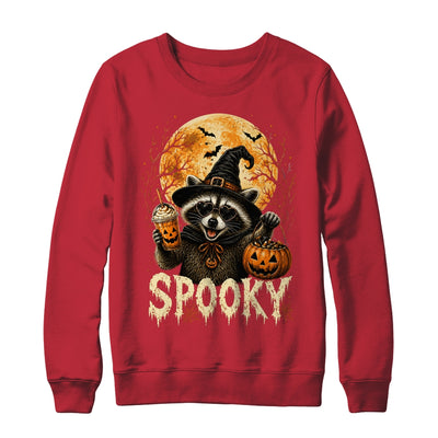 Retro Halloween Raccoon Witch Hat Funny Spooky Season Humor Shirt & Sweatshirt | teecentury