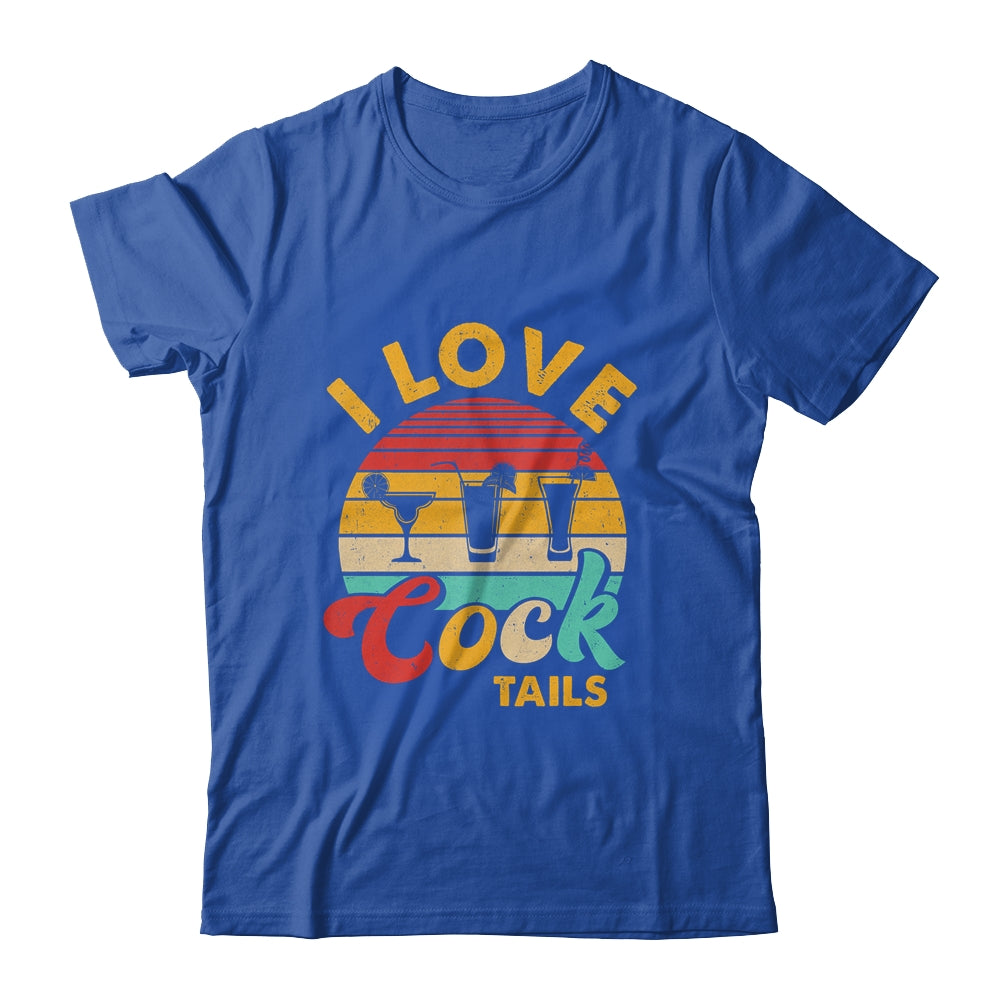 Retro I Love Cocktails Funny Adult Drinking Humor Pun Shirt & Tank Top | teecentury