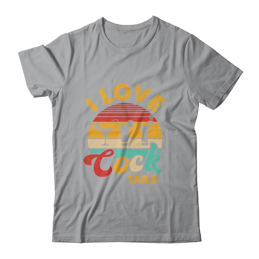 Retro I Love Cocktails Funny Adult Drinking Humor Pun Shirt & Tank Top | teecentury