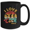 Retro I Love Cocktails Funny Adult Drinking Humor Pun Mug | teecentury