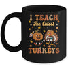 Retro I Teach The Cutest Turkey Thanksgiving Pumpkin Teacher Mug | teecentury