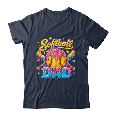 Retro Ice Cream Drip Softball Dad Game Day Dad Father'S Day Shirt & Hoodie | teecentury
