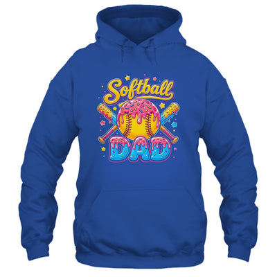 Retro Ice Cream Drip Softball Dad Game Day Dad Father'S Day Shirt & Hoodie | teecentury