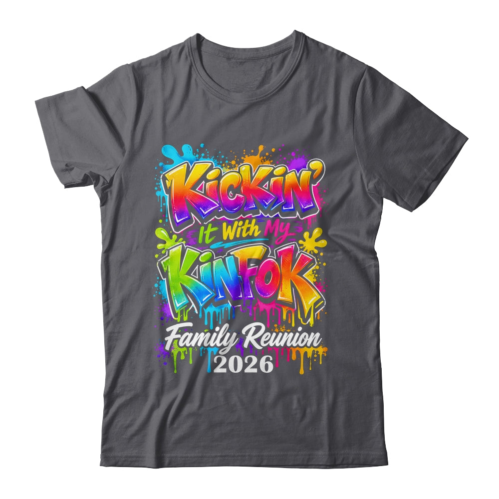 Retro Kickin It With My Kinfolk Family Reunion 2026 Matching Shirt & Tank Top | teecentury