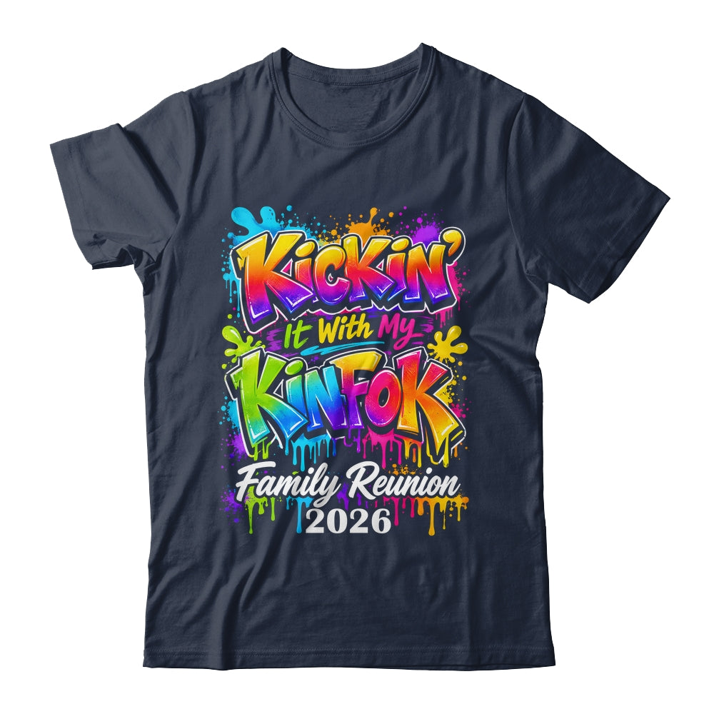 Retro Kickin It With My Kinfolk Family Reunion 2026 Matching Shirt & Tank Top | teecentury