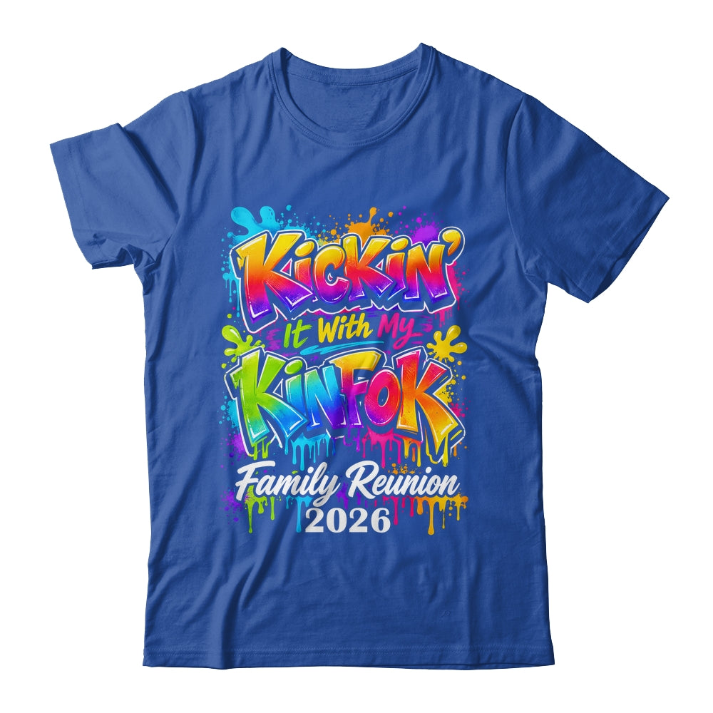 Retro Kickin It With My Kinfolk Family Reunion 2026 Matching Shirt & Tank Top | teecentury