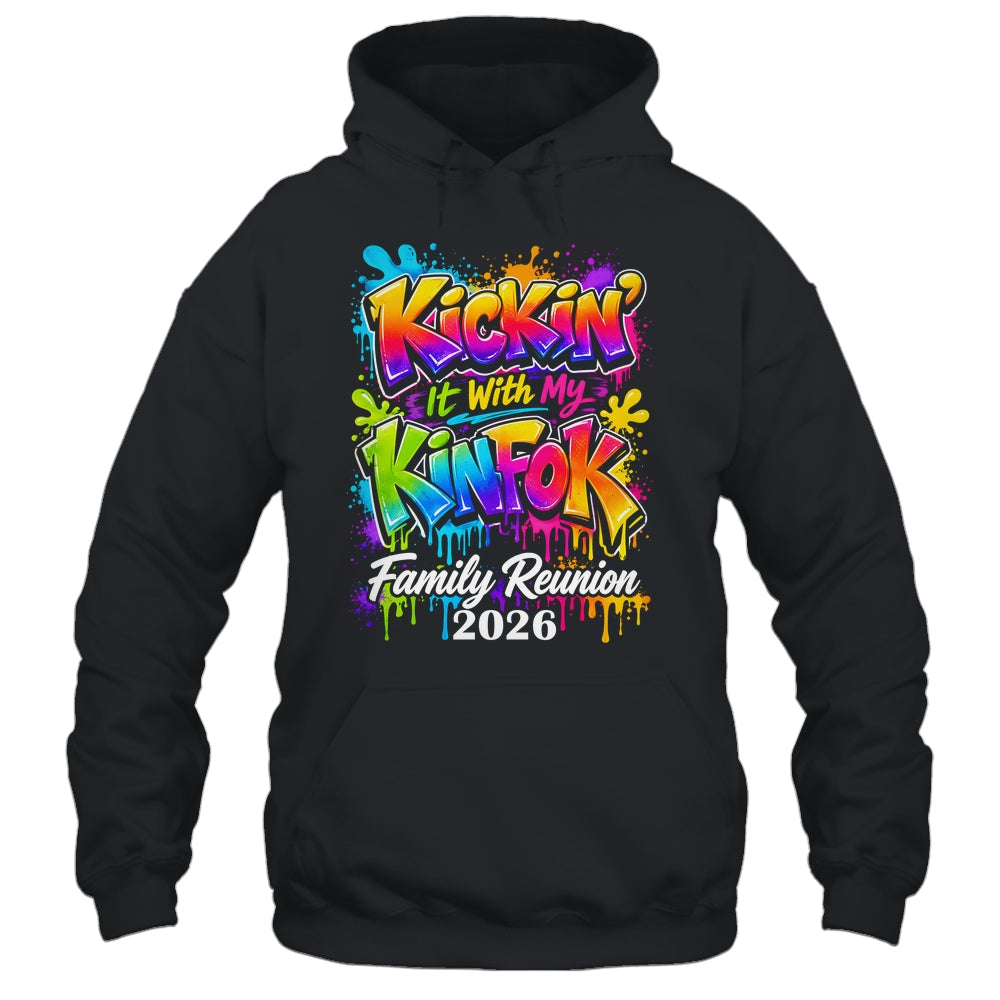 Retro Kickin It With My Kinfolk Family Reunion 2026 Matching Shirt & Tank Top | teecentury