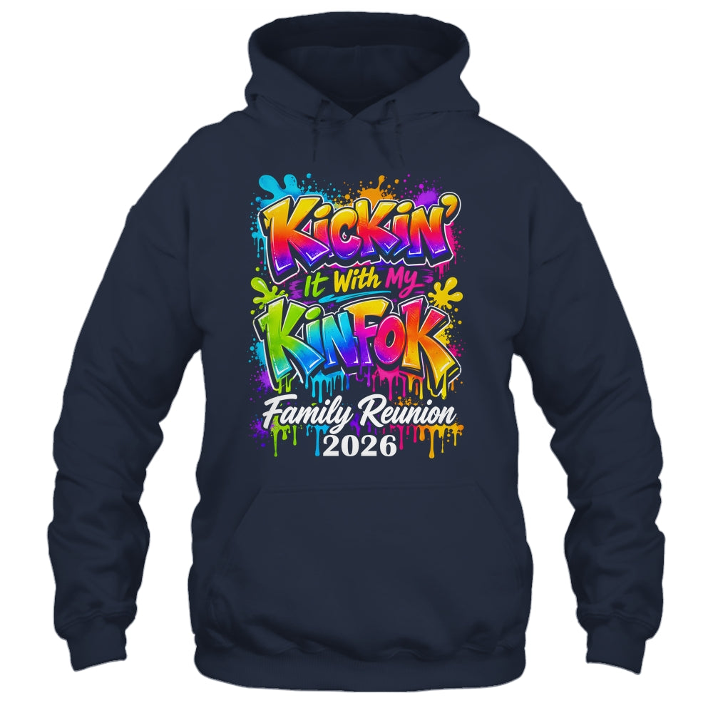 Retro Kickin It With My Kinfolk Family Reunion 2026 Matching Shirt & Tank Top | teecentury