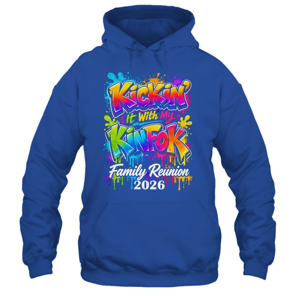 Retro Kickin It With My Kinfolk Family Reunion 2026 Matching Shirt & Tank Top | teecentury