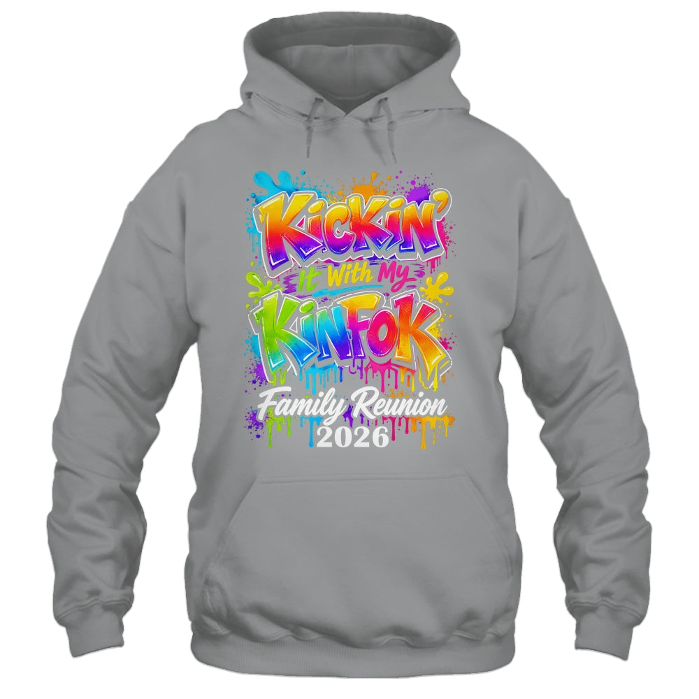 Retro Kickin It With My Kinfolk Family Reunion 2026 Matching Shirt & Tank Top | teecentury