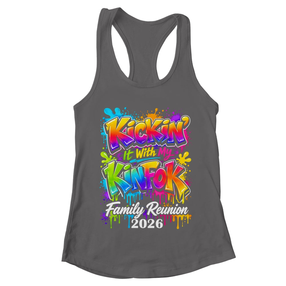 Retro Kickin It With My Kinfolk Family Reunion 2026 Matching Shirt & Tank Top | teecentury