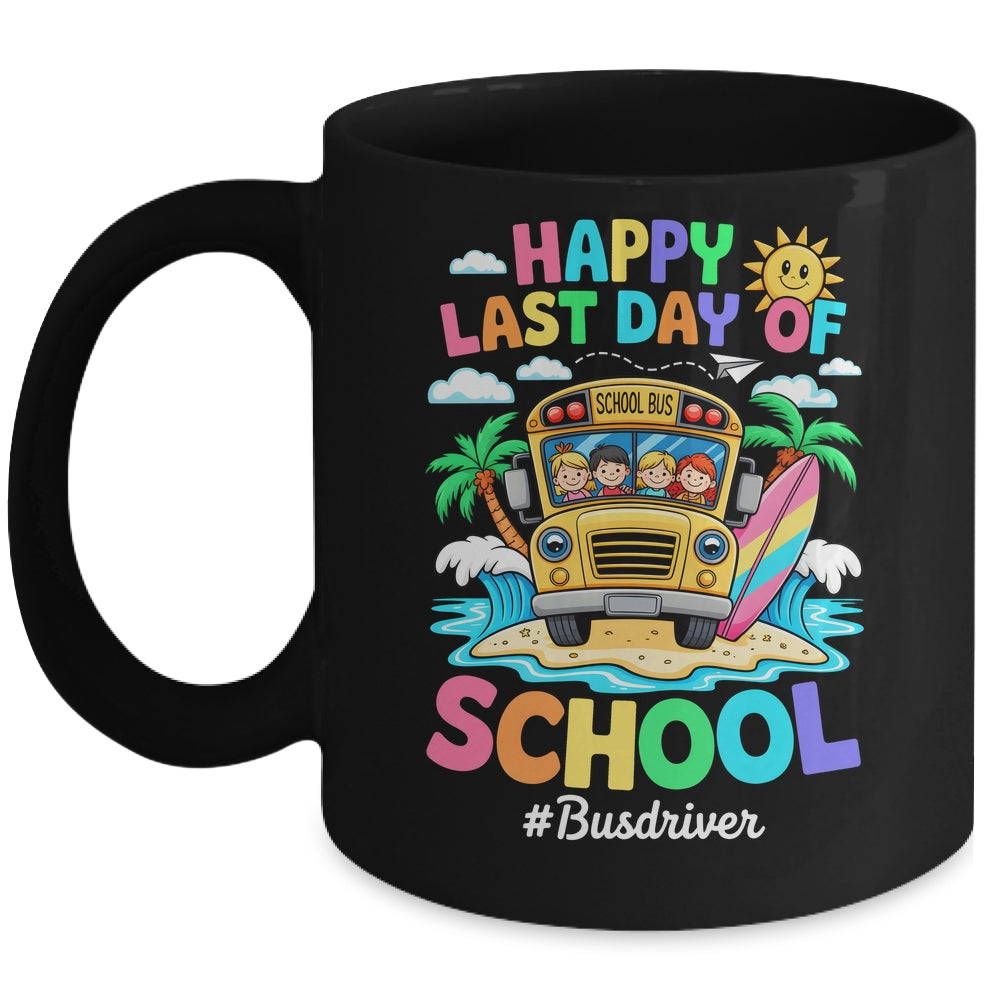 Retro Last Day Of School End Of School Bus Driver We Out Mug | teecentury