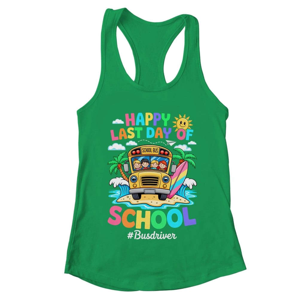 Retro Last Day Of School End Of School Bus Driver We Out Shirt & Tank Top | teecentury