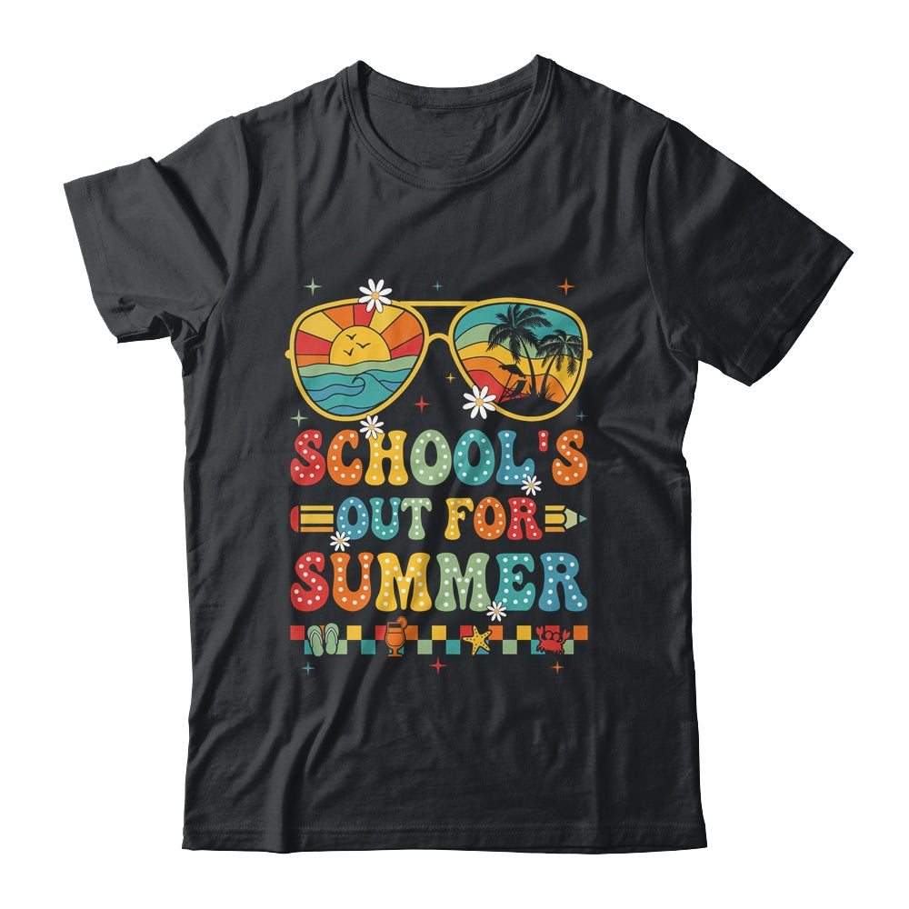 Retro Last Day Of School's Out For Summer Teacher Boys Girls Shirt & Tank Top | teecentury