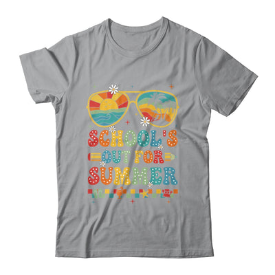Retro Last Day Of School's Out For Summer Teacher Boys Girls Shirt & Tank Top | teecentury